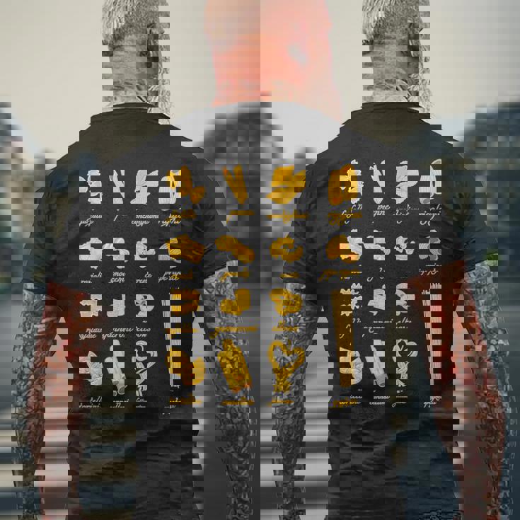 パスタタイプの麺スパゲッティ、ペンネ、トルテリーニ、ファルファッレ メンズTシャツ バックプリント 高齢者への贈り物