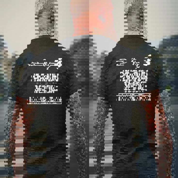 パタゴニア・シープドッグのオーナーズ メンズTシャツ バックプリント 高齢者への贈り物