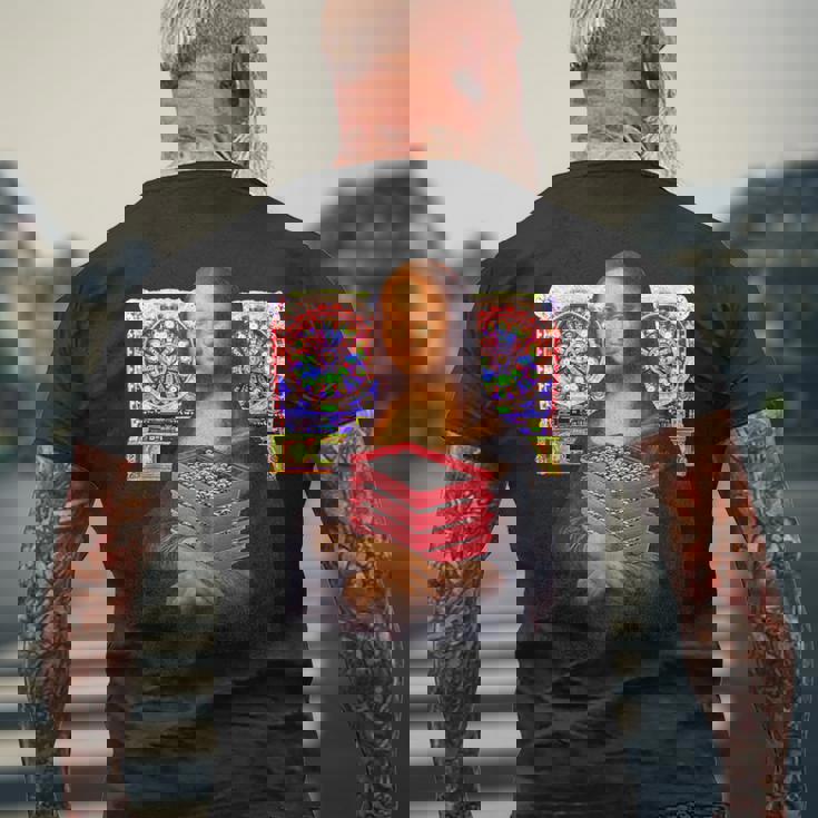 パチンカス 面白いtシャツ モナリザ パチンコ ギャンブル メンズ おもしろ 服 おもしろグッズ ネタ ウケ狙い メンズTシャツ バックプリント 高齢者への贈り物