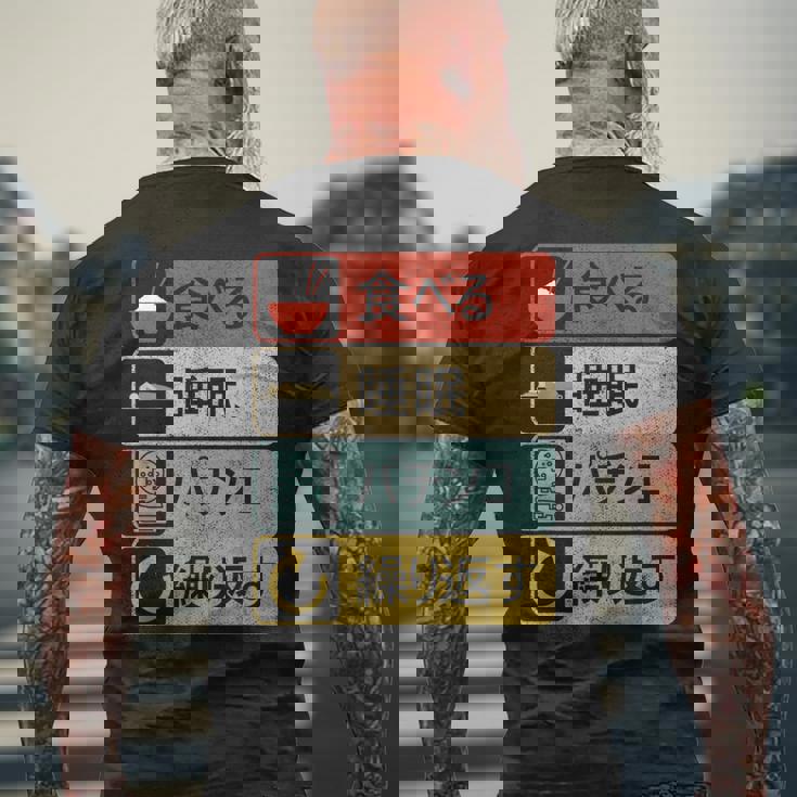 パチンコtシャツ 滑稽 日本のゲーム メンズTシャツ バックプリント 高齢者への贈り物