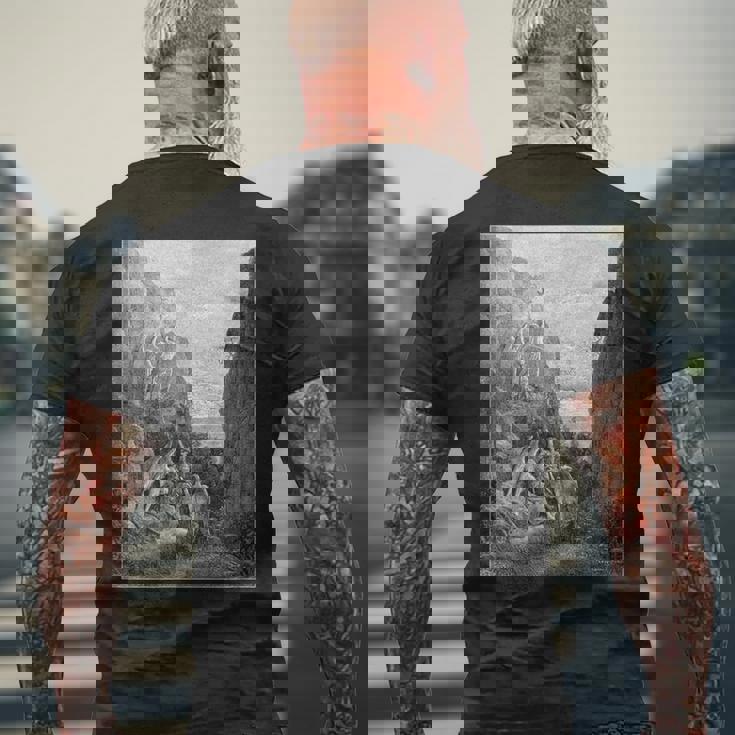 パラダイス・ロスト「So Promised He」ギュスターヴ・ドレ アート メンズTシャツ バックプリント 高齢者への贈り物