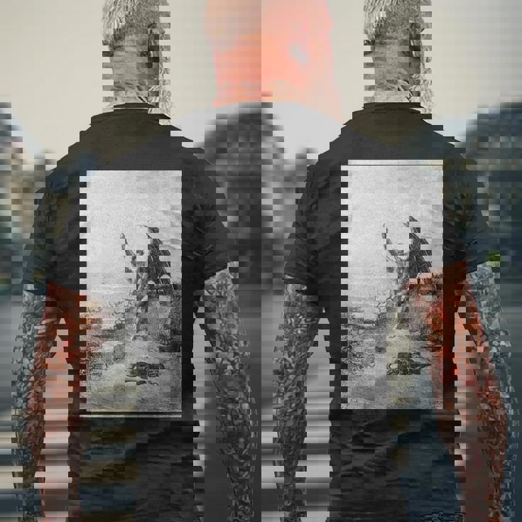 パラダイス・ロスト「多くの迷宮で」ギュスターヴ・ドレ アート メンズTシャツ バックプリント 高齢者への贈り物