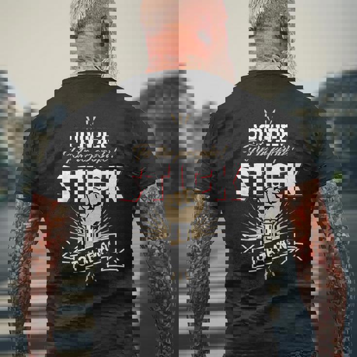 パワー・トゥ・ザ・ピープル、イット・トゥ・ザ・マン メンズTシャツ バックプリント 高齢者への贈り物