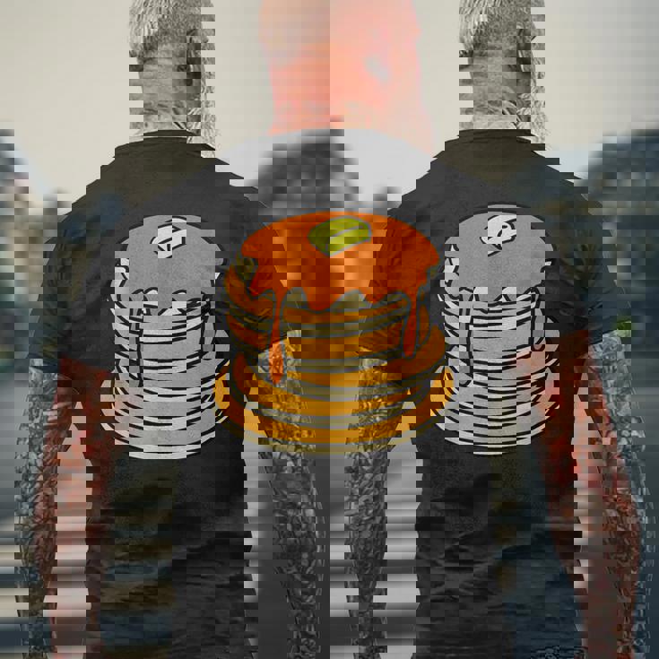 パンケーキとシロップ メンズTシャツ バックプリント 高齢者への贈り物