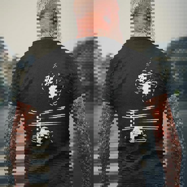 パンダ ベア レスラー レスリング グラップリング メンズTシャツ バックプリント 高齢者への贈り物