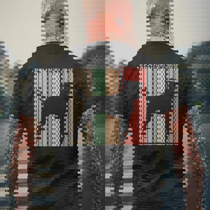 パーソン・ラッセル・テリア メンズTシャツ バックプリント 高齢者への贈り物