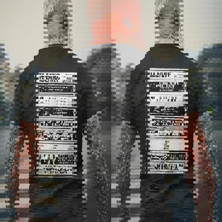 ヒップホップアーティスト カセット オールドスクールラップ メンズTシャツ バックプリント 高齢者への贈り物