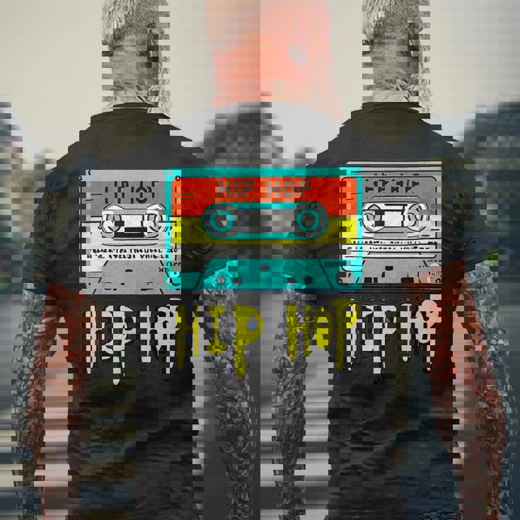 ヒップホップカセットテープ メンズTシャツ バックプリント 高齢者への贈り物