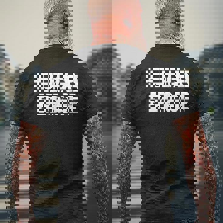 ヒューマンエラー メンズTシャツ バックプリント 高齢者への贈り物