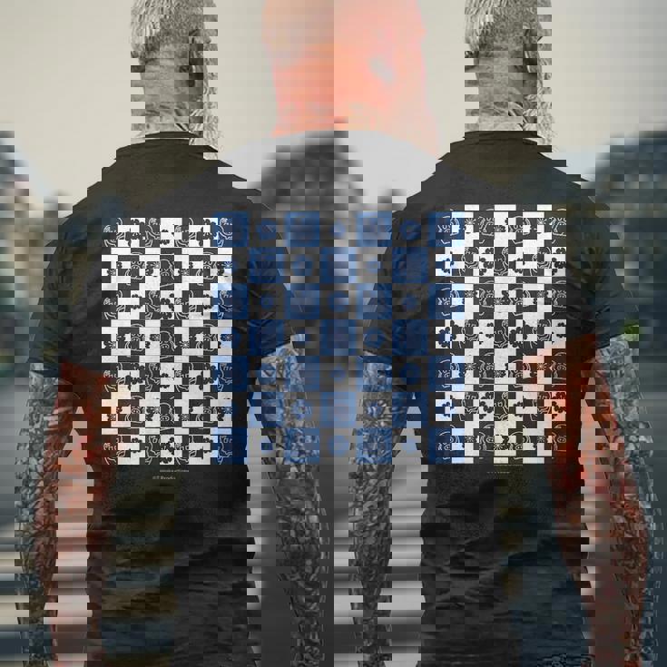 ヒョウタンツギ 和柄市松模様 Ctezuka Productions メンズTシャツ バックプリント 高齢者への贈り物