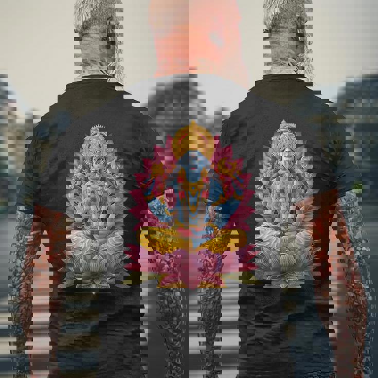 ヒンドゥー教の神ヴィシュヌ ヴィシュヌ ヒンドゥー教 守護の象徴 メンズTシャツ バックプリント 高齢者への贈り物