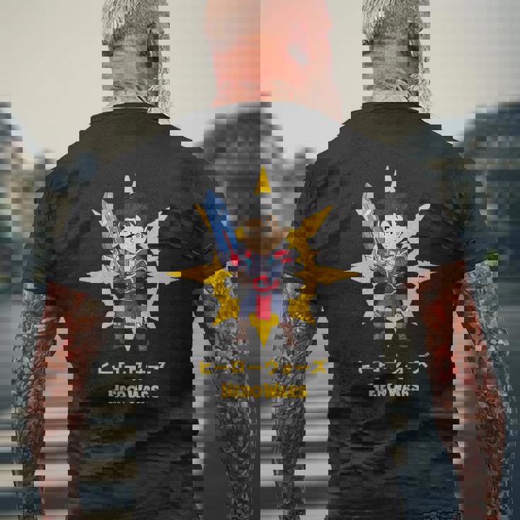 ヒーローウォーズ 同盟 メンズTシャツ バックプリント 高齢者への贈り物