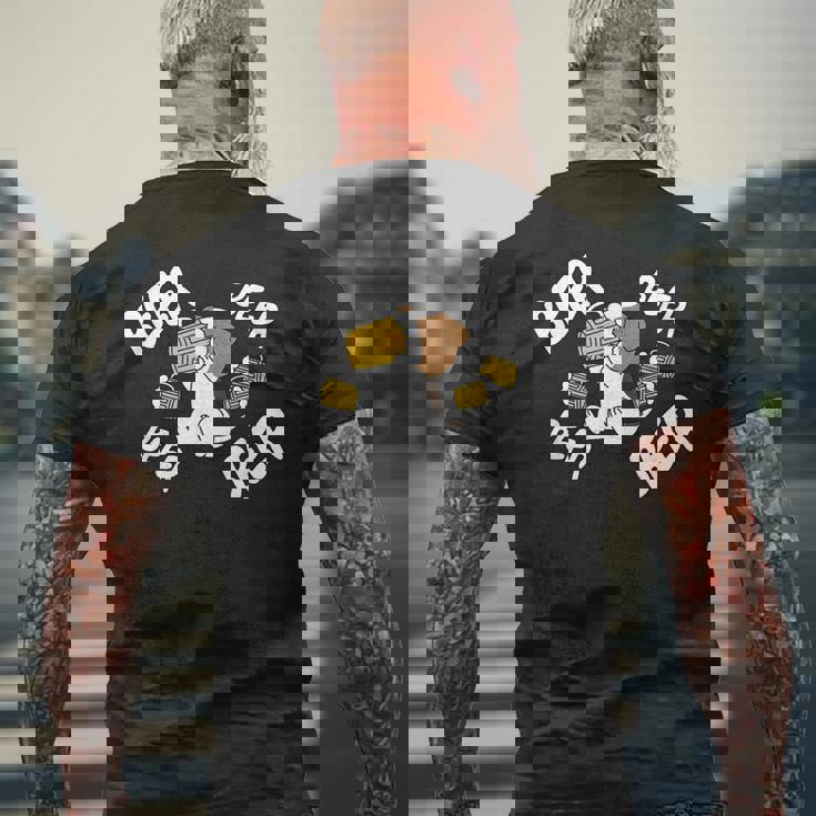 ビアジャック ラッセルテリア 犬 メンズTシャツ バックプリント 高齢者への贈り物