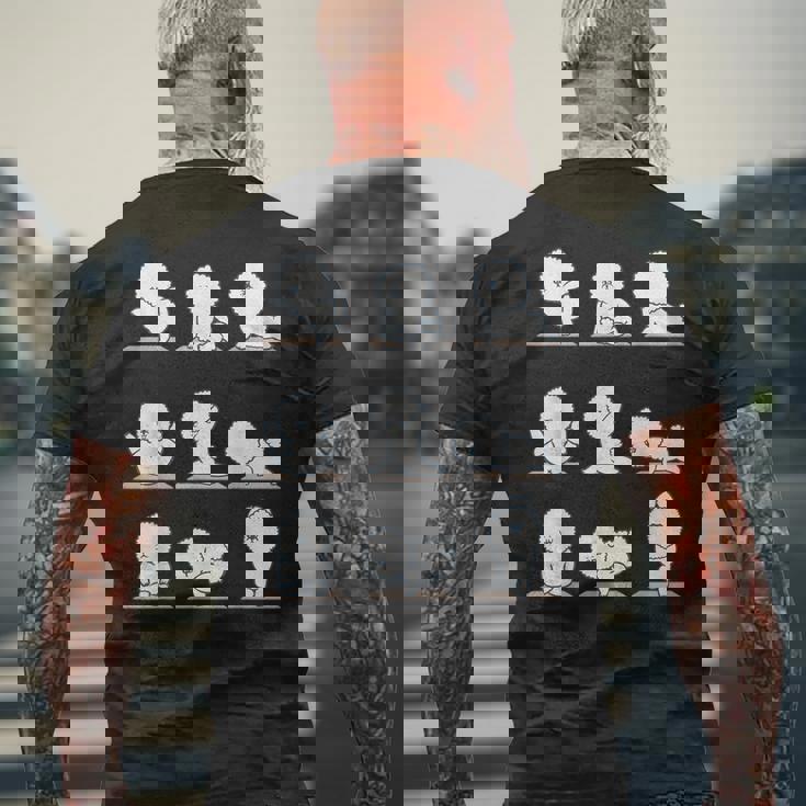 ビションフリーゼヨガ メンズTシャツ バックプリント 高齢者への贈り物