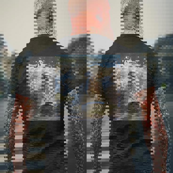 ビションフリーゼ犬 ビションフリーゼ メンズTシャツ バックプリント 高齢者への贈り物