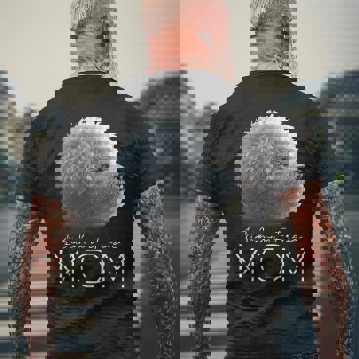 ビション・フリーゼ ママ メンズTシャツ バックプリント 高齢者への贈り物