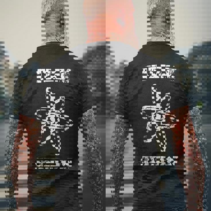 ビッグバン理論ロゴチームシェルドン・アトム メンズTシャツ バックプリント 高齢者への贈り物