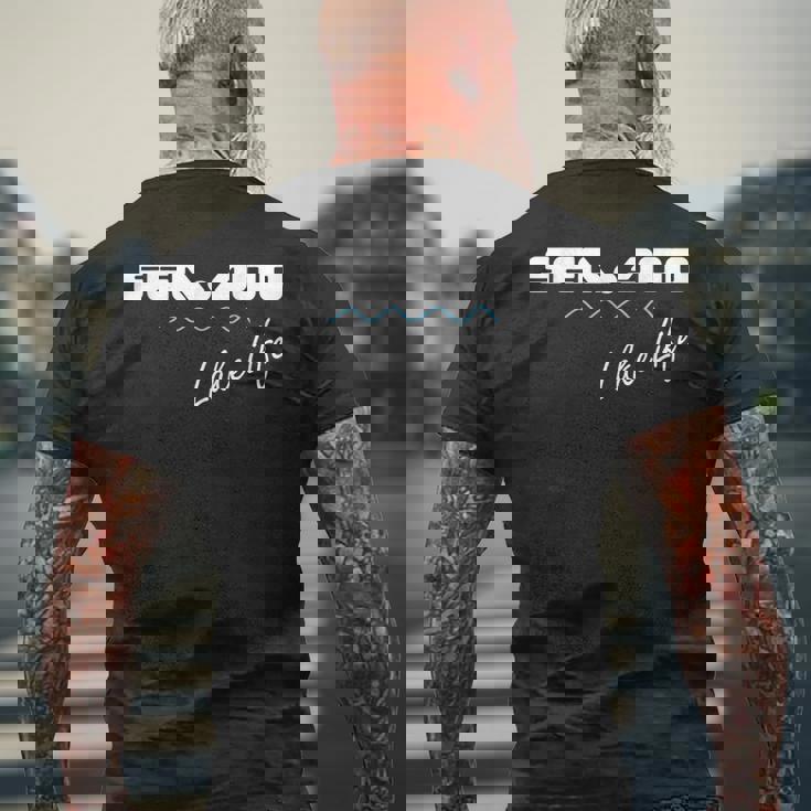 ビッグ・ウェーブ-シードゥー・レイク・ライフ メンズTシャツ バックプリント 高齢者への贈り物