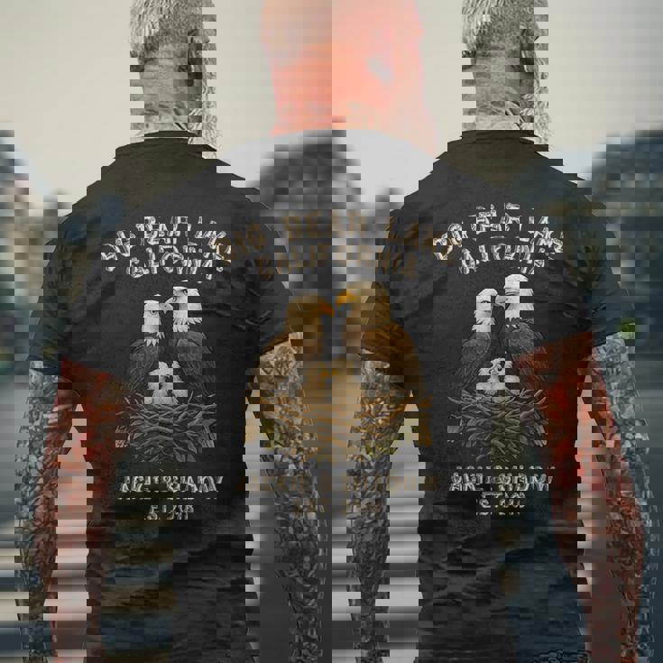 ビッグ・ベアー・レイク・カリフォルニア・イーグルスジャッキー・アンド・シャドウ メンズTシャツ バックプリント 高齢者への贈り物