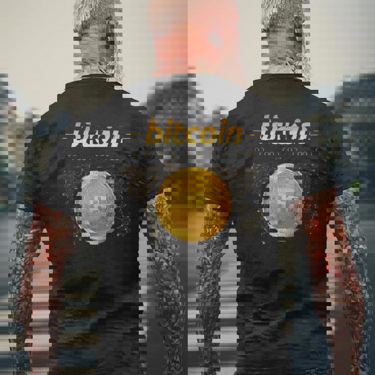ビットコインシャツ ビットコインロゴ 暗号シャツ 暗号ギフト ビットコイン メンズTシャツ バックプリント 高齢者への贈り物