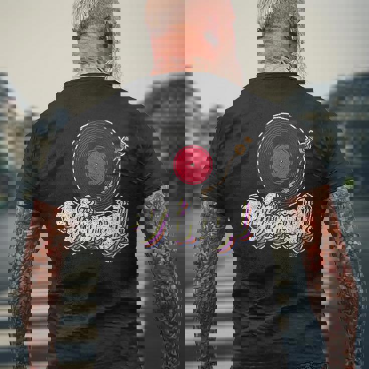 ビニールレコードプレーヤー I ターンテーブルプレーヤー I レトロ音楽 メンズTシャツ バックプリント 高齢者への贈り物