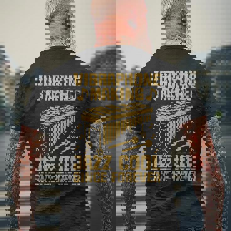 ビブラフォン プレーヤー 楽器 おもしろ ビブラフォン メンズTシャツ バックプリント 高齢者への贈り物