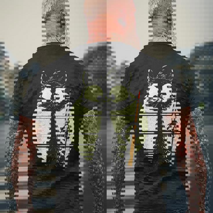 ビリヤード プール スヌーカー ビリヤードを持つ猫 かわいい子猫 メンズTシャツ バックプリント 高齢者への贈り物