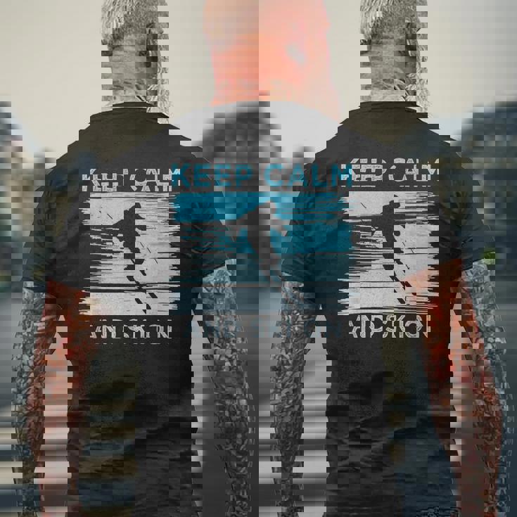 ビンテージ スキー シャツ メンズTシャツ バックプリント 高齢者への贈り物