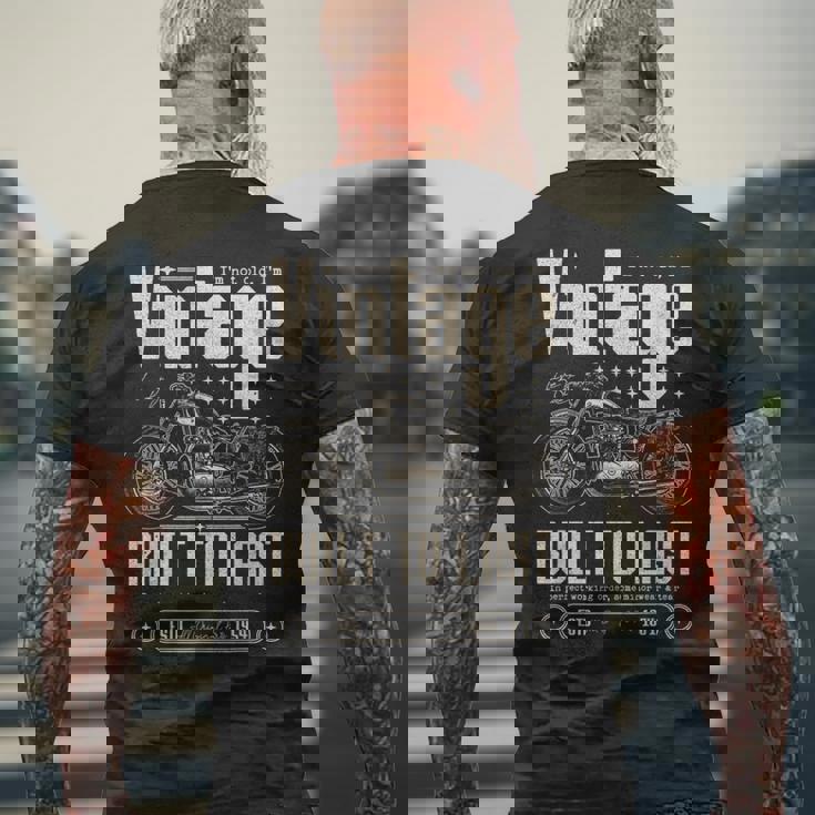 ビンテージ バイク バイカー バイクの誕生日 1954 年生まれ メンズTシャツ バックプリント 高齢者への贈り物