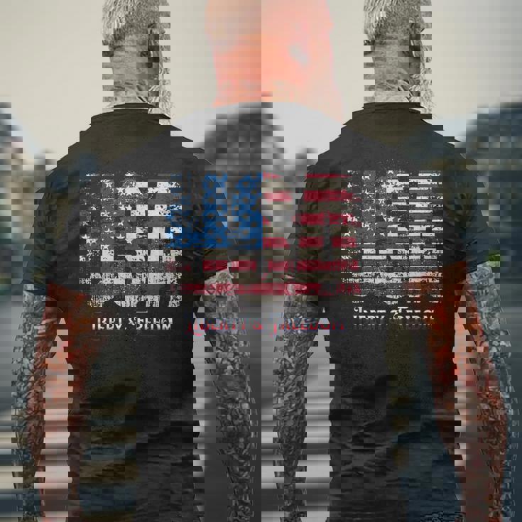 ビンテージ 愛国心あふれるアメリカ国旗 Usa メンズ レディース キッズ ギフト メンズTシャツ バックプリント 高齢者への贈り物