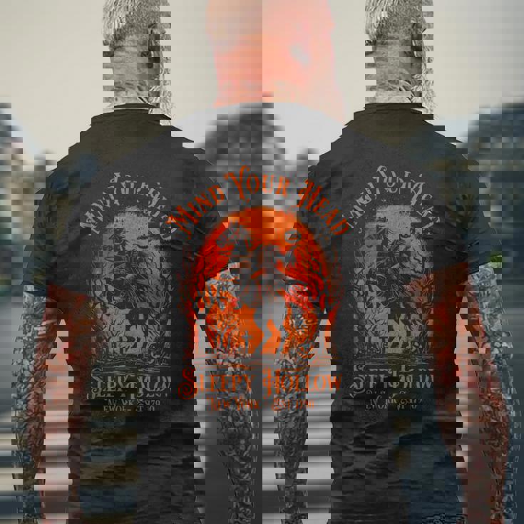 ビンテージマインドユアヘッドスリーピーホローヘッドレスホースマン メンズTシャツ バックプリント 高齢者への贈り物