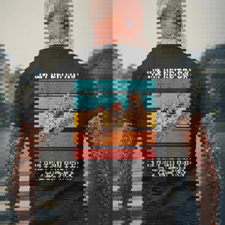 ビンテージ今日必要なのはキンカチョウがたくさん メンズTシャツ バックプリント 高齢者への贈り物