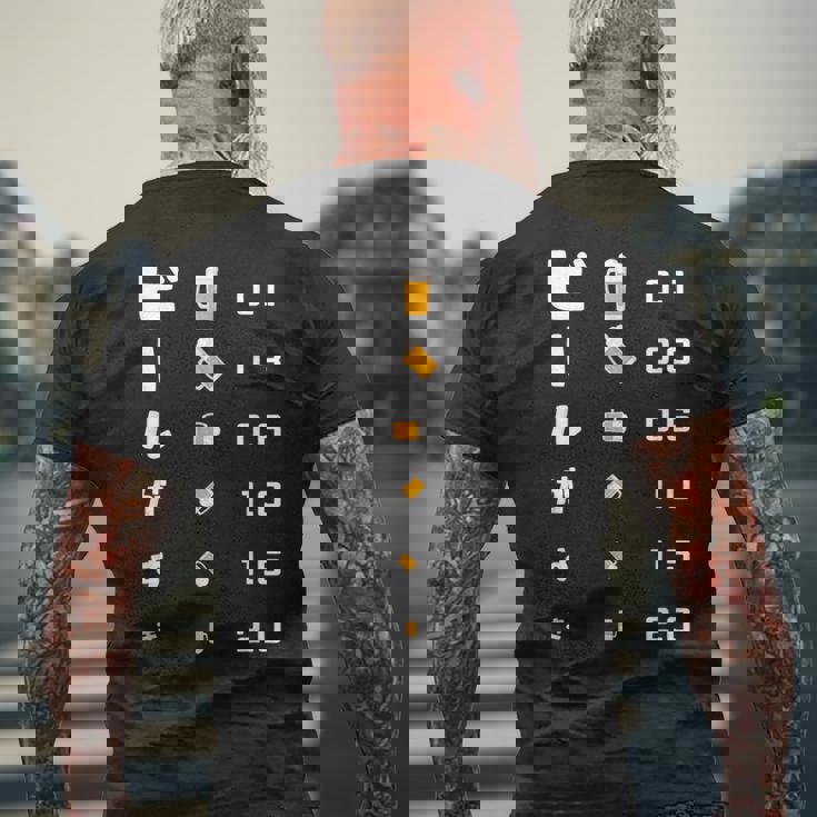 ビールがすき 視力検査 ビールジョッキ ビール 酒飲み 酒好き ビアガーデン ビール好き メンズTシャツ バックプリント 高齢者への贈り物