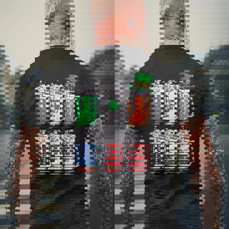 ビール聖パトリックデー メンズ アイルランドのアメリカ国旗 ドリンクマグ メンズTシャツ バックプリント 高齢者への贈り物