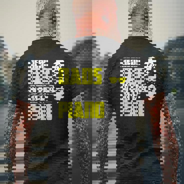 メンズ ピアニスト ピアノ奏者 父の日 言うピアノ奏者 メンズTシャツ バックプリント 高齢者への贈り物