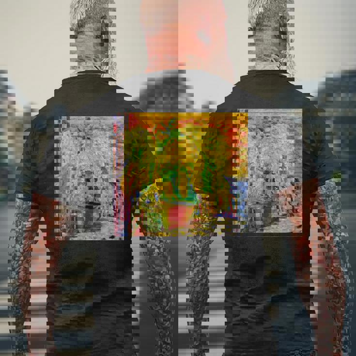 ピエール・ボナール作 ミモザの束 1945 メンズTシャツ バックプリント 高齢者への贈り物