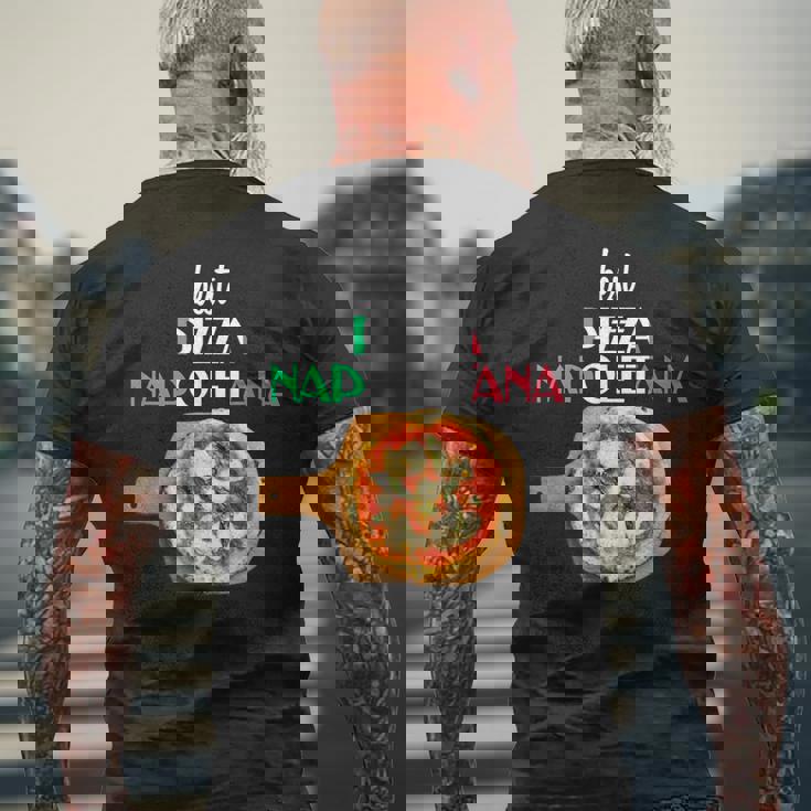 ピザ ナポレターナ イタリア ナポリ ピザ マルゲリータ メンズTシャツ バックプリント 高齢者への贈り物