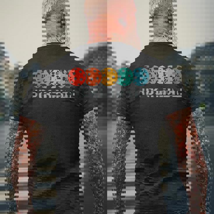 ピックルボール プレーヤー レトロなピックルボール メンズTシャツ バックプリント 高齢者への贈り物