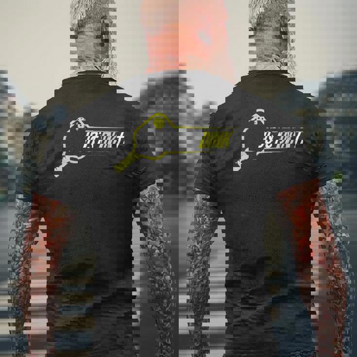 ピックルボールシャツ、 Just Dink It Pickleball メンズ レディース メンズTシャツ バックプリント 高齢者への贈り物