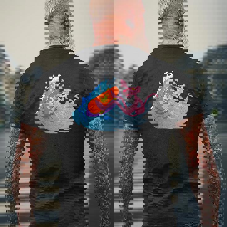 ピンクパンサー ビーチサーフィン 夏休み メンズTシャツ バックプリント 高齢者への贈り物