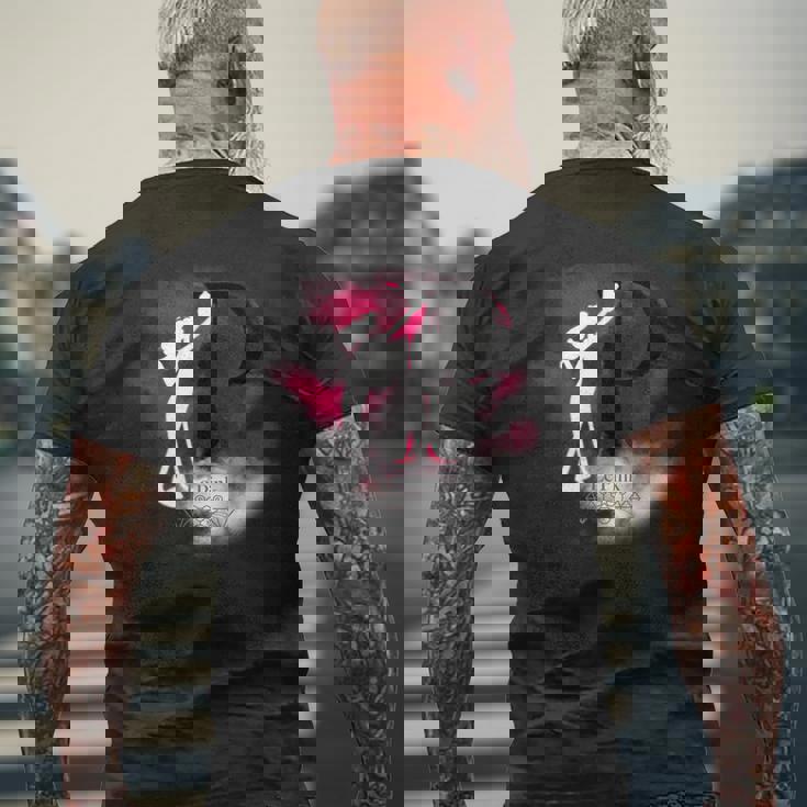 ピンクパンサー ル ピンクシルエット 霧の中 メンズTシャツ バックプリント 高齢者への贈り物