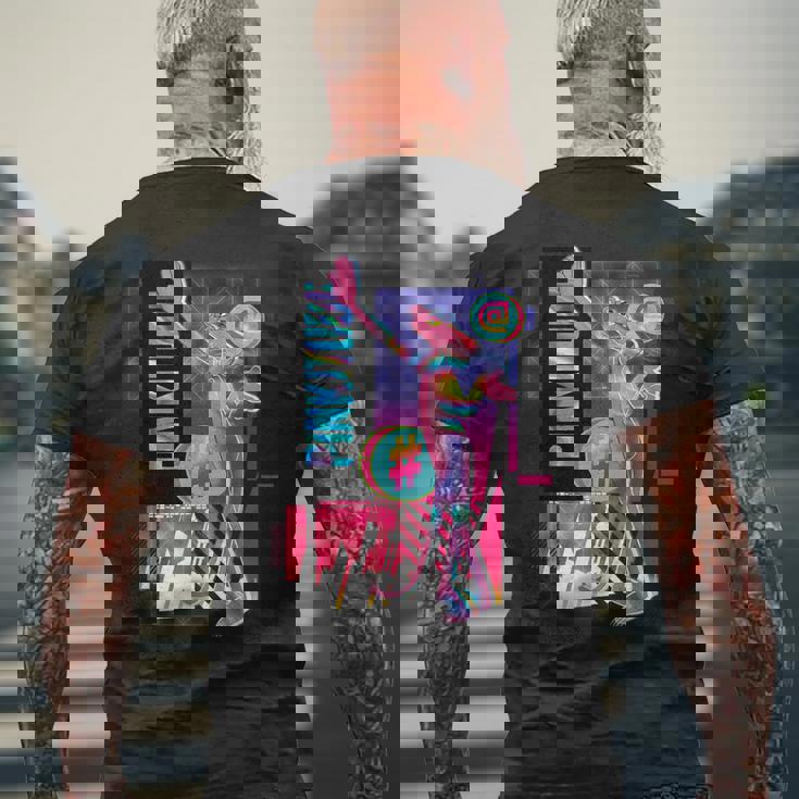 ピンクパンサー 未来的なピンキチュード メンズTシャツ バックプリント 高齢者への贈り物