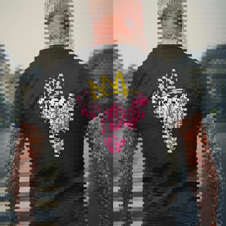 ピンクパンサー 王冠グラフィティアート メンズTシャツ バックプリント 高齢者への贈り物