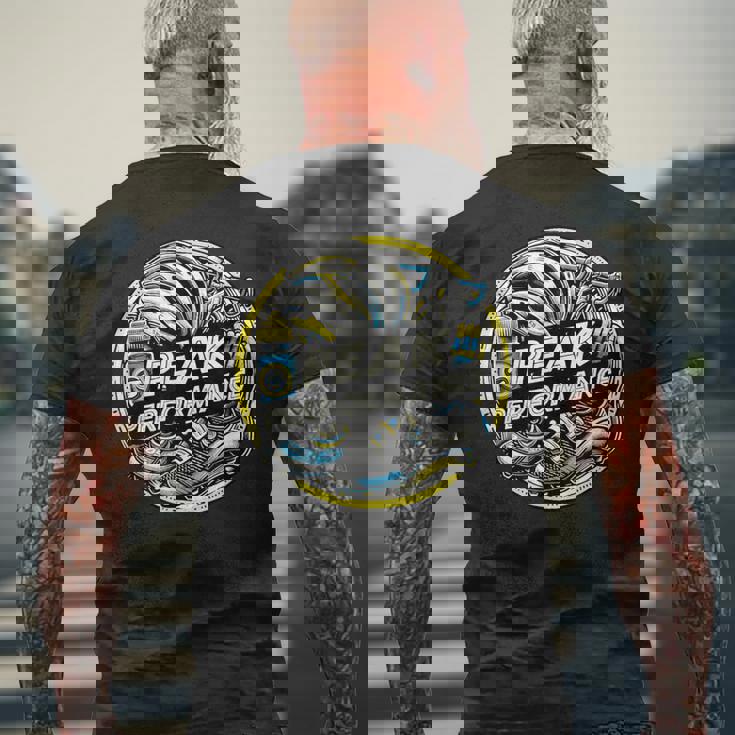 ピークパフォーマンス バイク サイクリスト 自転車 サイクリング メンズTシャツ バックプリント 高齢者への贈り物