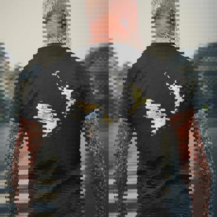 ピーターラビットアドベンチャー メンズTシャツ バックプリント 高齢者への贈り物