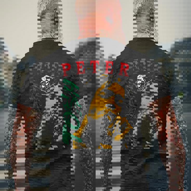 ピーター・トッシュ イエロー 写真 By Lee Jaffee メンズTシャツ バックプリント 高齢者への贈り物