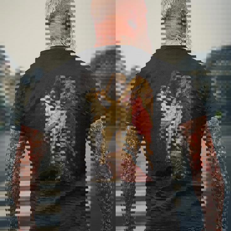 ピーター・ポール・ルーベンスによる「十字架からの降下」絵画 長袖tシャツ メンズTシャツ バックプリント 高齢者への贈り物