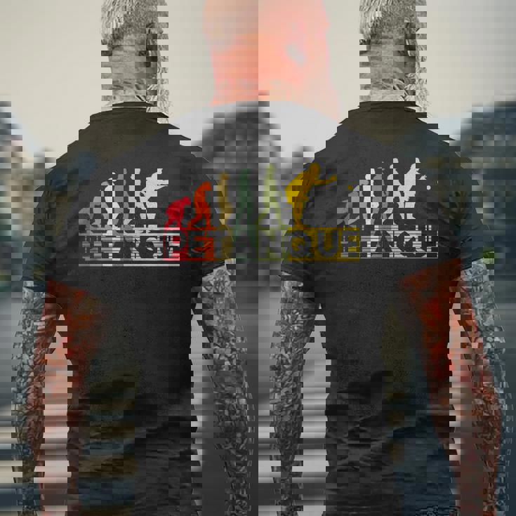 ファニー ペタンク シャツ ヒューマン エボリューション メンズ レディース ボーイズ ガールズ メンズTシャツ バックプリント 高齢者への贈り物