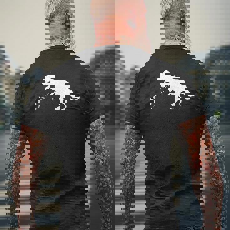 ファニーt-Rex ウォーキング恐竜 ティラノサウルスレックス メンズTシャツ バックプリント 高齢者への贈り物