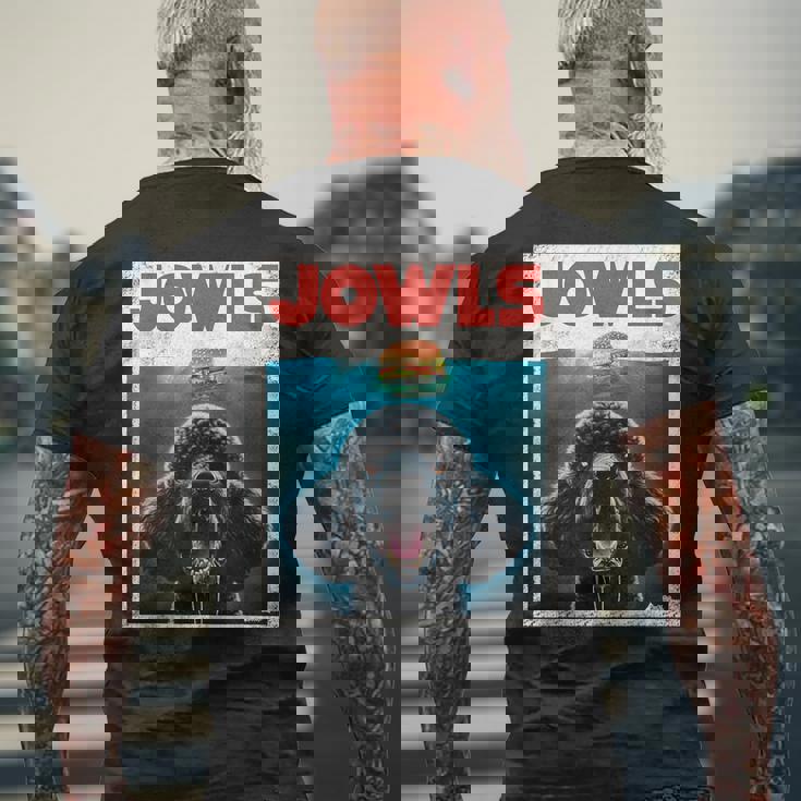 ファニープードル スタンダード プードル ジョール バーガー かわいい 犬 ママ お父さん メンズTシャツ バックプリント 高齢者への贈り物